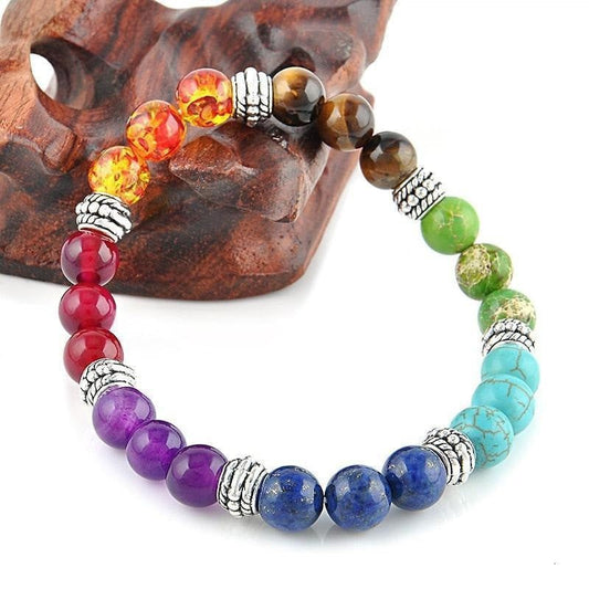 Align Yourself 7 Chakra Healing Crystals Bracelet